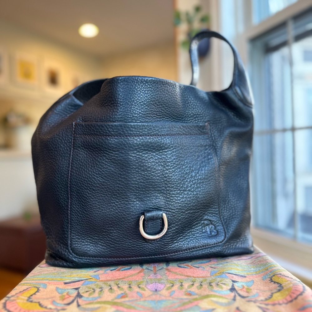 Dooney & Bourke Genuine Black Leather Shoulder Bag Vintage - Picture 3 of 11